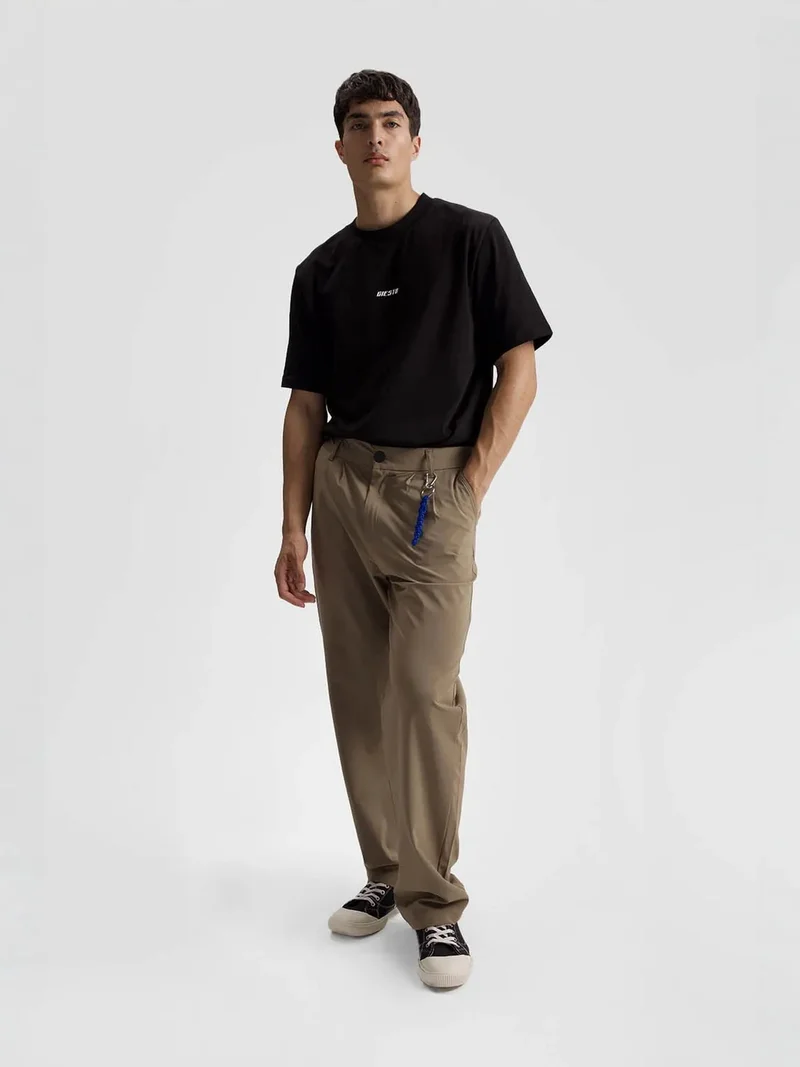 Giesto GIESTO Men's Relaxed Fit Pleated Straight Leg Pants